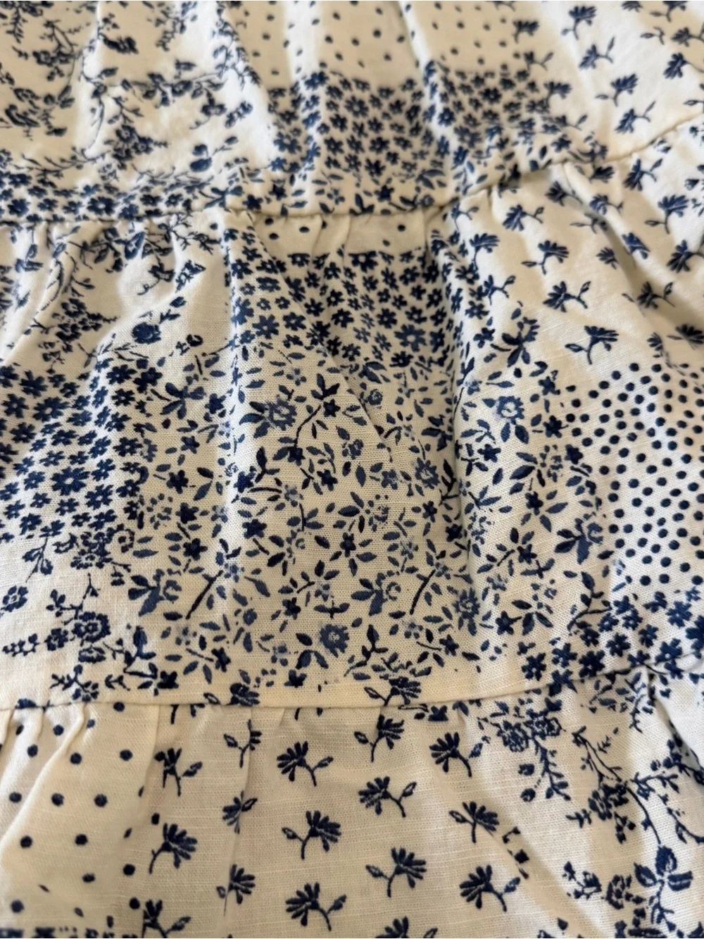 OshKosh B'gosh Girls Size 6/6x Denim and Floral Tiered Dress